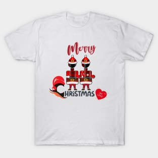 Couple - Santa Claus puzzle - Merry Christmas T-Shirt